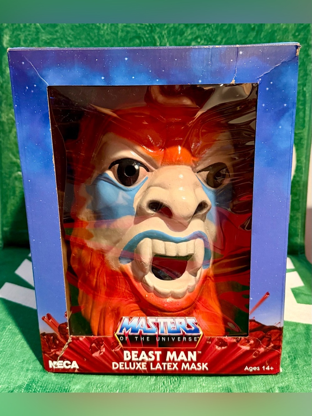 NECA Masters of the Universe BEAST MAN Deluxe Latex Mask Cosplay Costume NEW